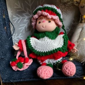 BOGO ‘Cherries Jubilee’ Hand Crocheted Doll